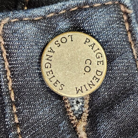 Paige Skyline Skinny Jeans Size 27 Dark Wash Womens Stretch Denim - Picture 8 of 16